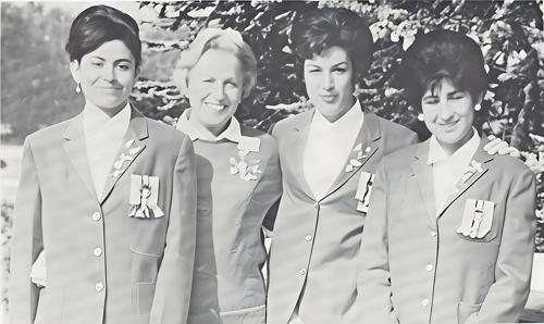 Mrs. Ana Luisa Hernandez de Ortega, Josette Rouquette, Miss Maria Luisa Martinez, Miss Fela Chavez